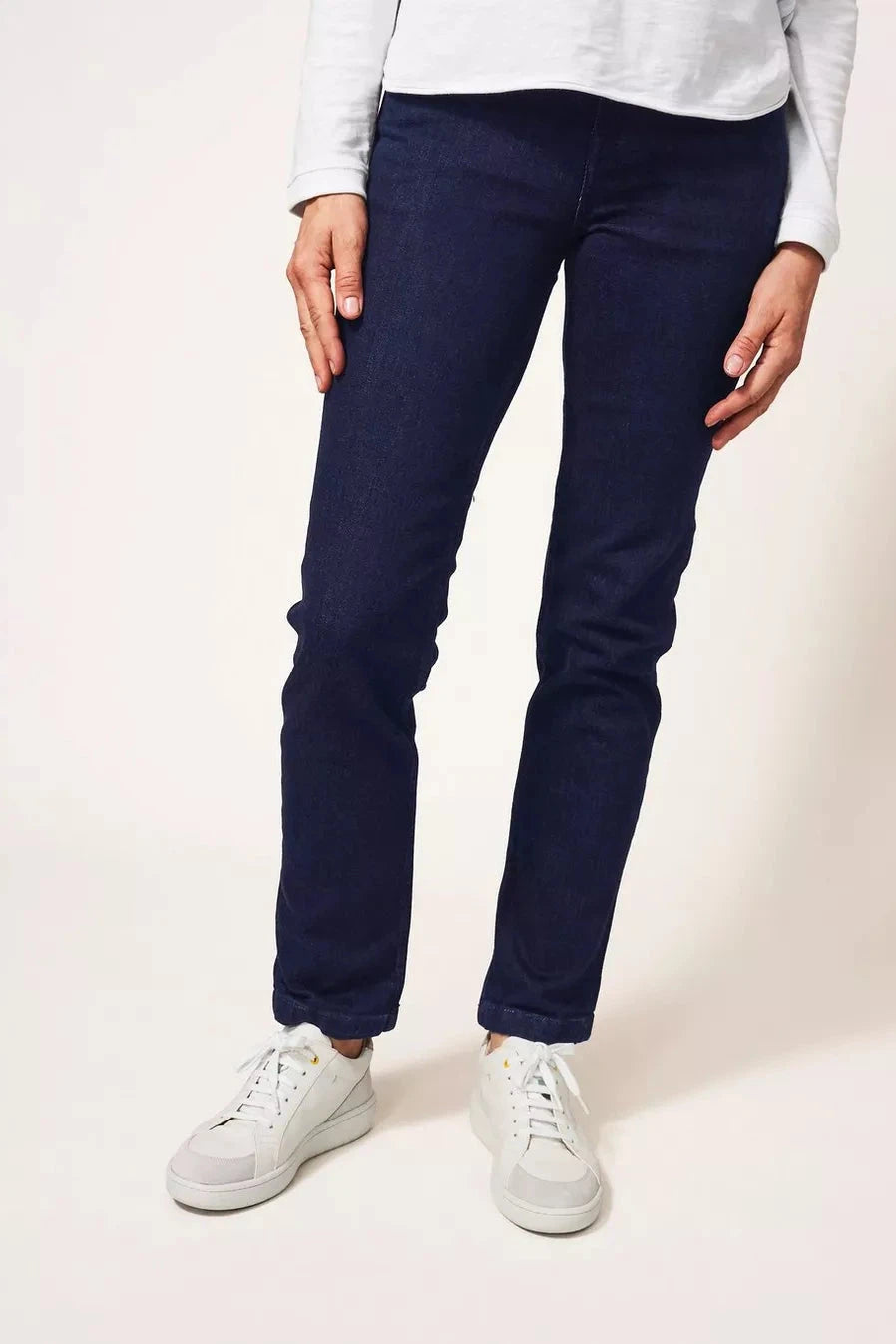 White Stuff Brooke Straight Jeans in Dark Denim-Womens-Ohh! By Gum - Shop Sustainable