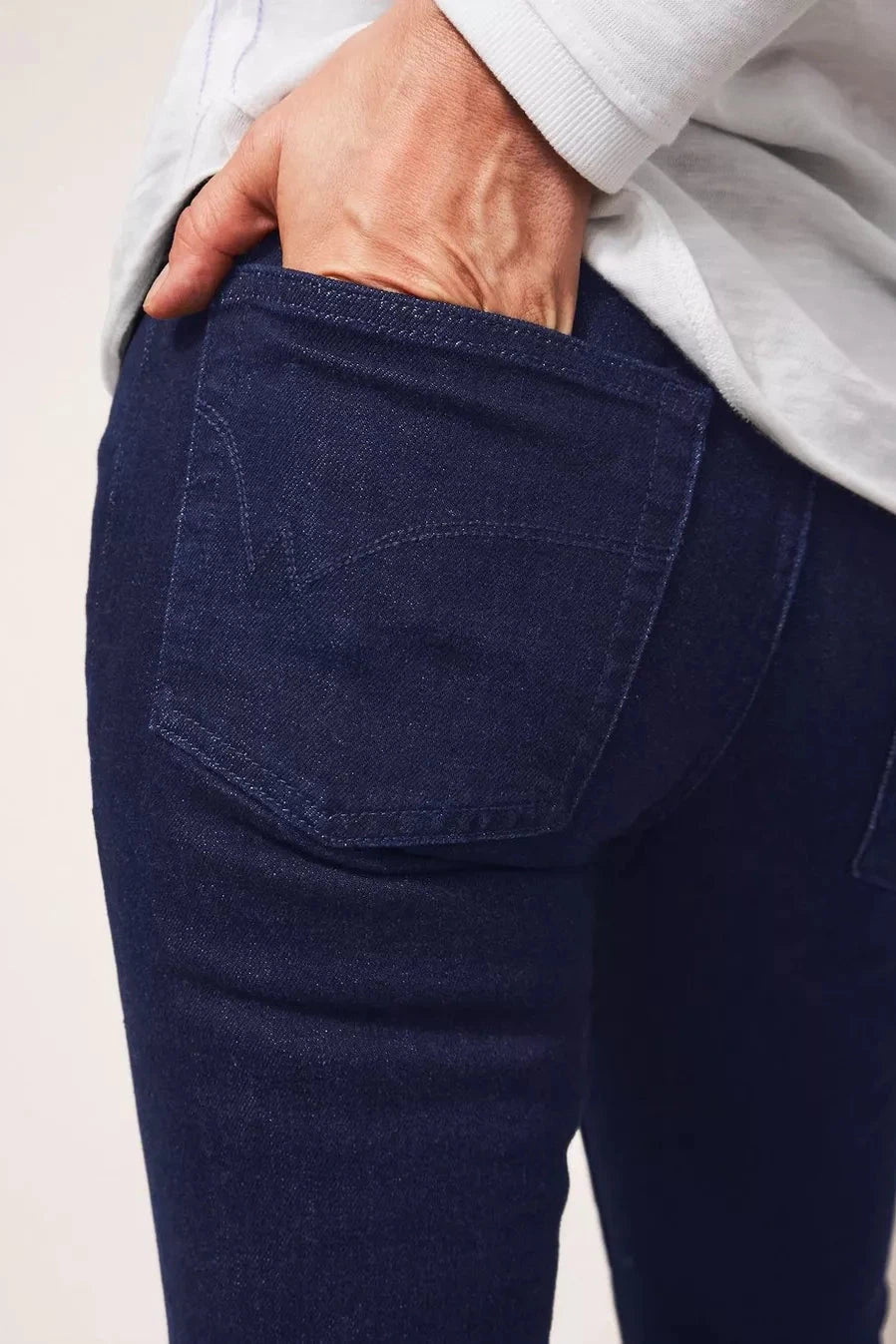 White Stuff Brooke Straight Jeans in Dark Denim-Womens-Ohh! By Gum - Shop Sustainable