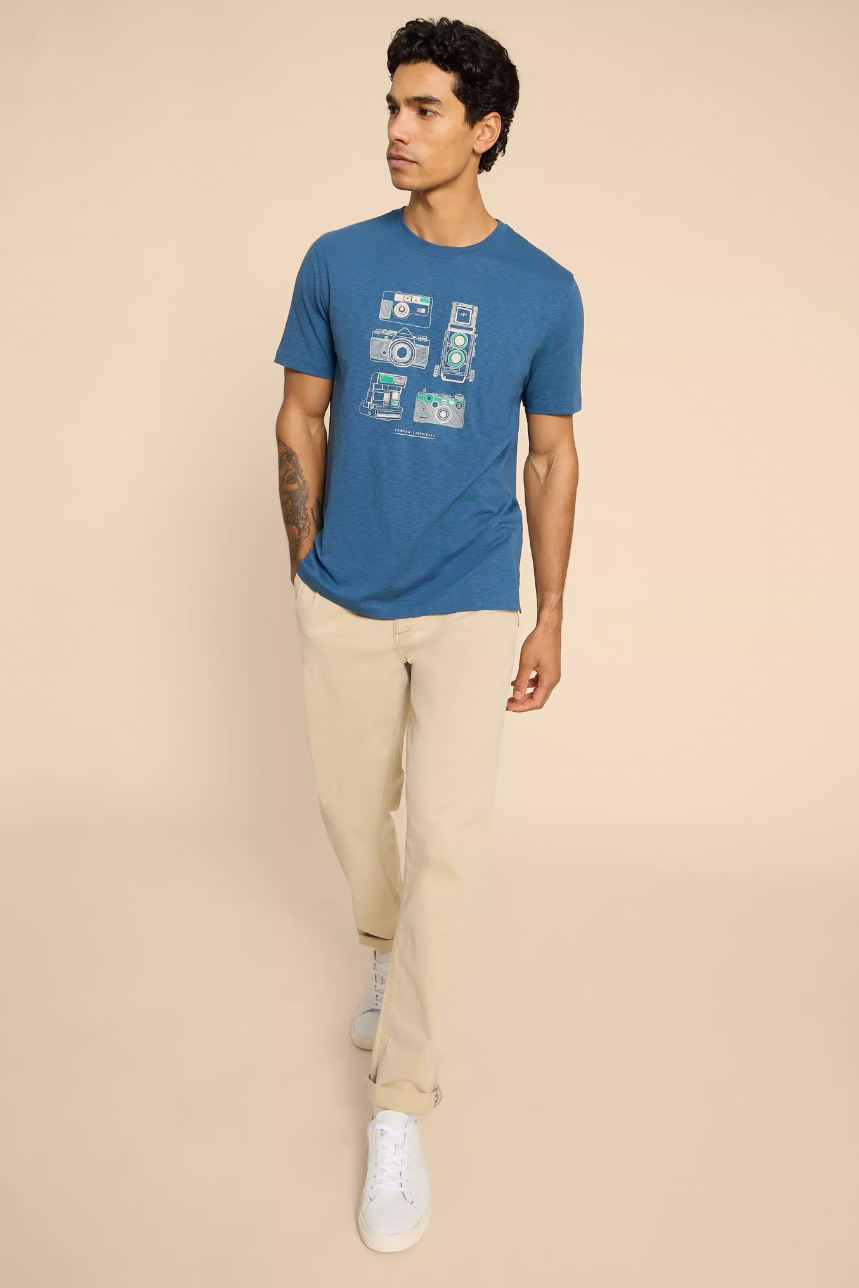 White Stuff Camera Chronicles Graphic Tee-Mens-Ohh! By Gum - Shop Sustainable