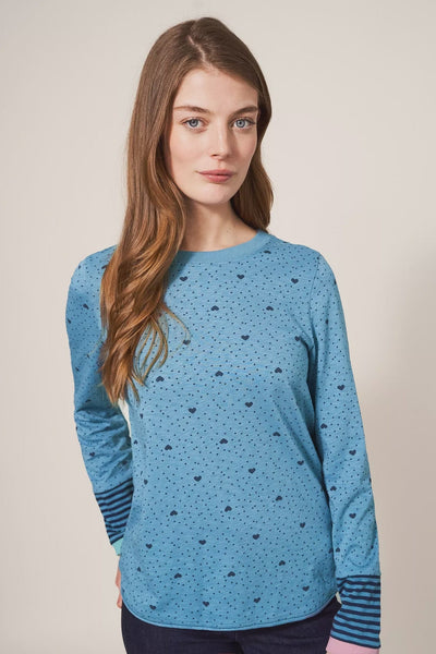 White Stuff Cassie Teal Print Fairtrade Tee-Womens-Ohh! By Gum - Shop Sustainable