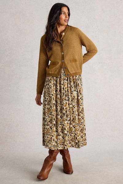 White Stuff Charlotte Sparkle Cardi in Dark Chart