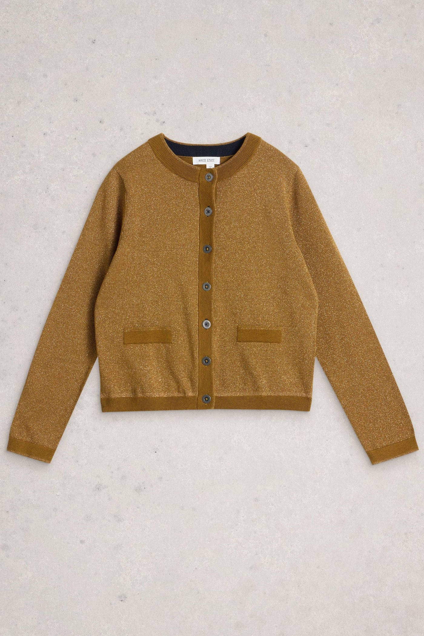 White Stuff Charlotte Sparkle Cardi in Dark Chart