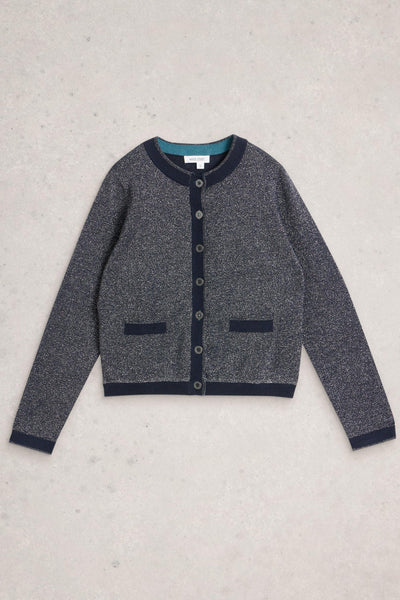 White Stuff Charlotte Sparkle Cardi in Dark Navy
