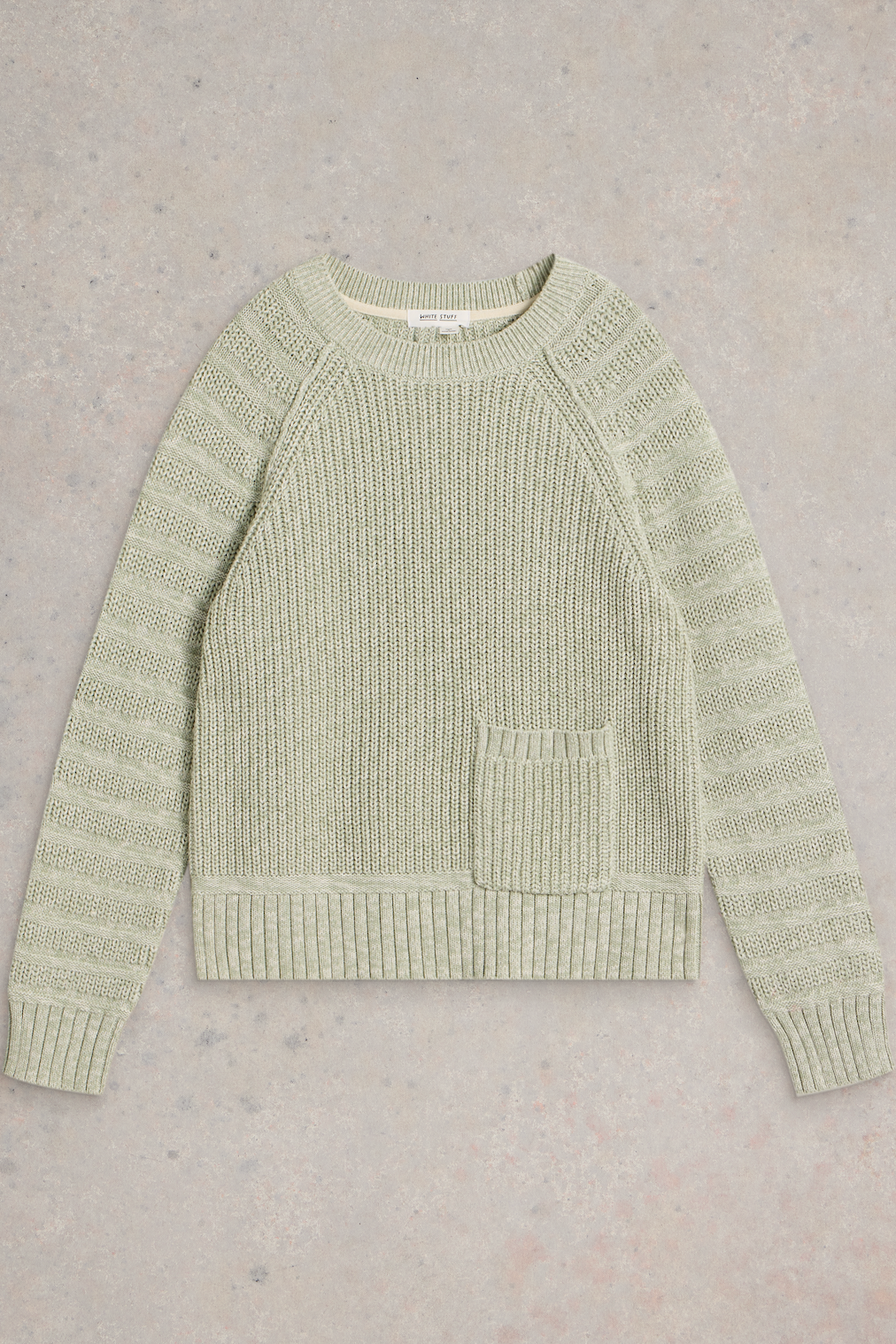 White Stuff Cindy Cotton Jumper in Khaki Green-Womens-Ohh! By Gum - Shop Sustainable