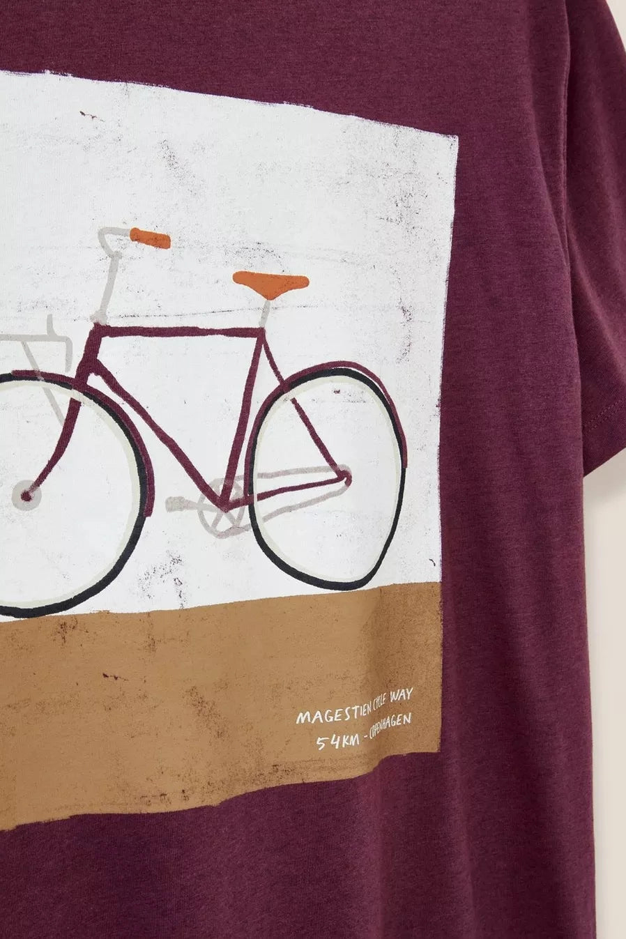 White Stuff City Cruiser Graphic T-shirt in Mid Plum-Mens-Ohh! By Gum - Shop Sustainable