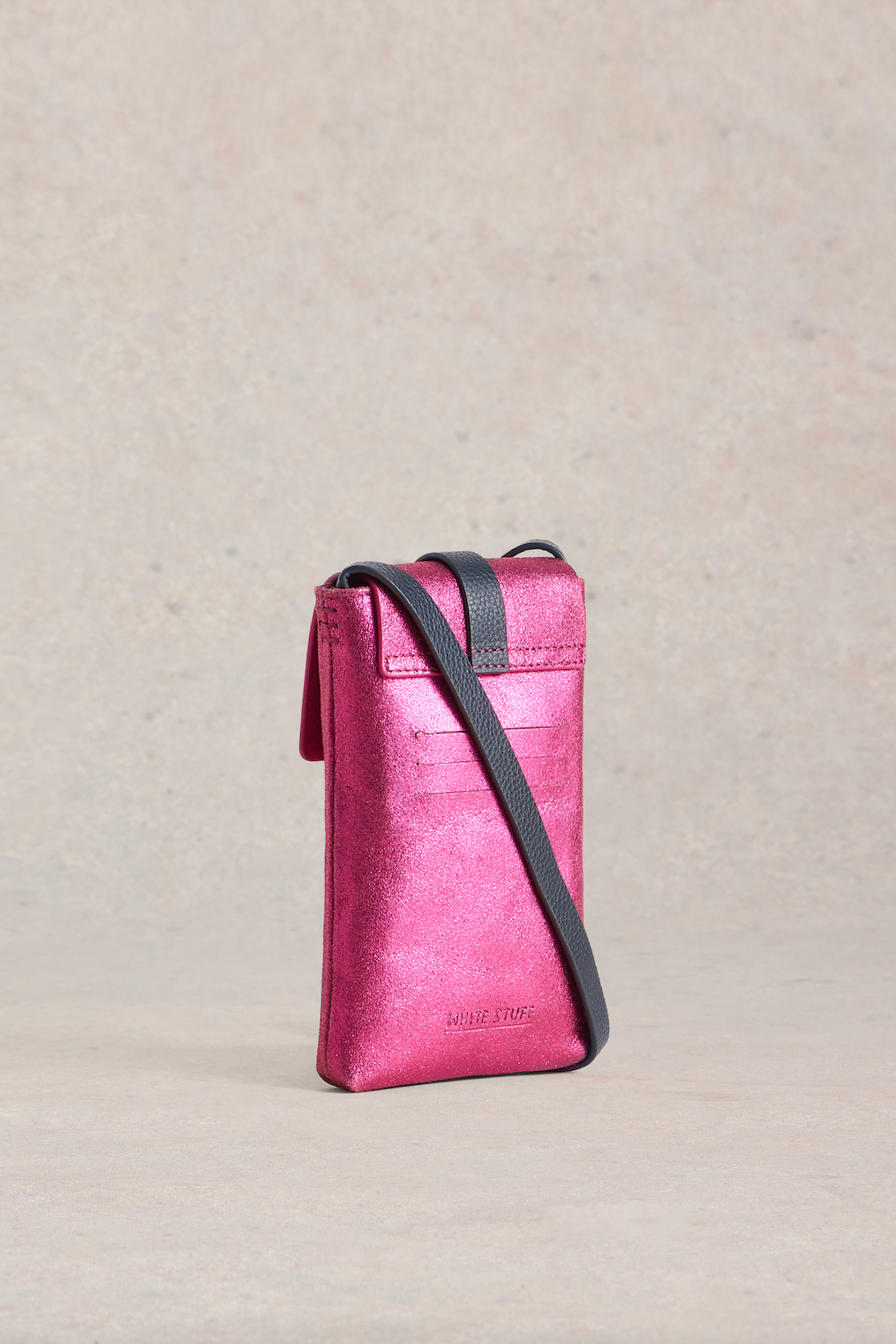 White Stuff Clara Buckle Leather Phone Bag - Colour Met-Womens-Ohh! By Gum - Shop Sustainable