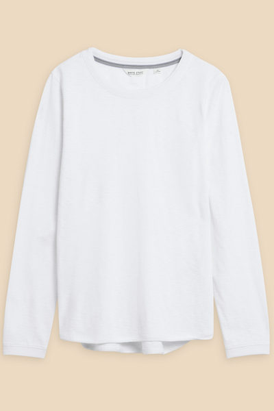 White Stuff Clara LS Bril White Tee-Womens-Ohh! By Gum - Shop Sustainable