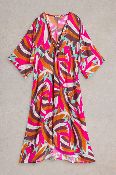 White Stuff Cleo Kimono in Pink Print