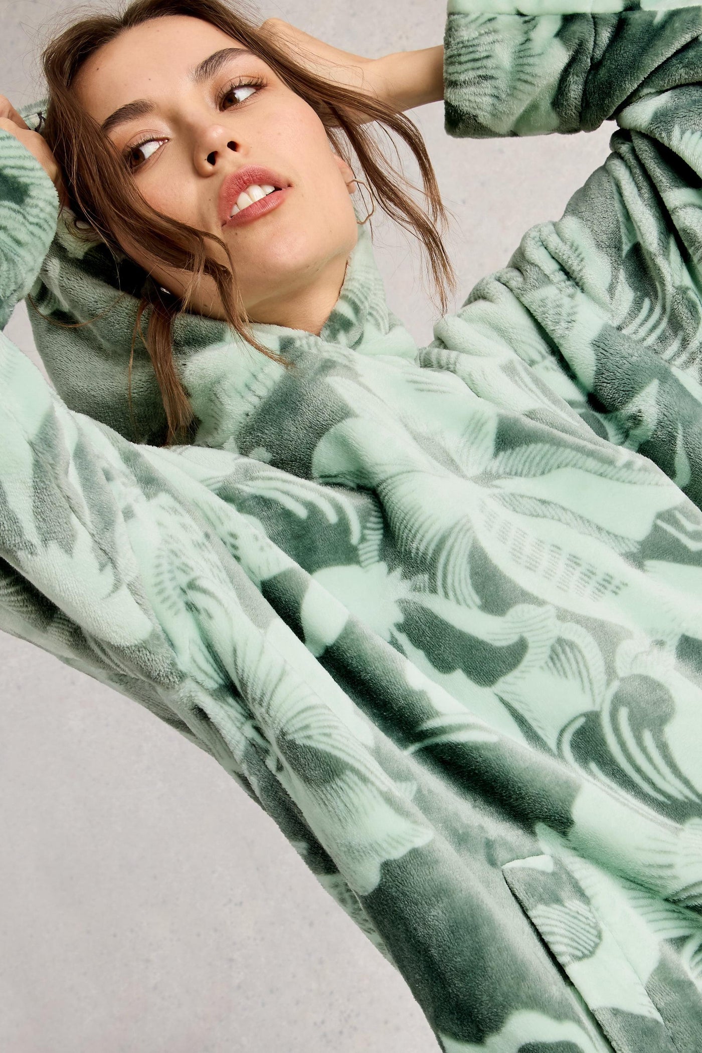 White Stuff Clover Snuggle Hoodie