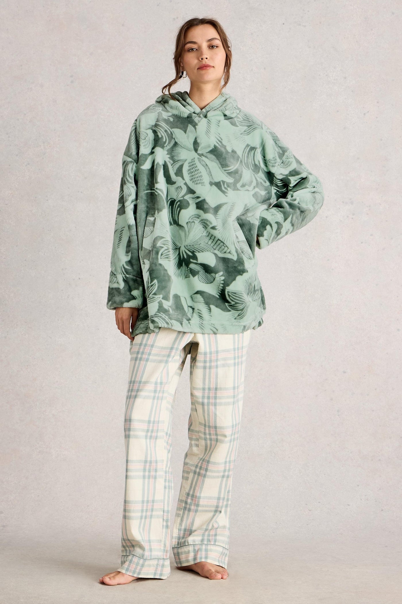White Stuff Clover Snuggle Hoodie