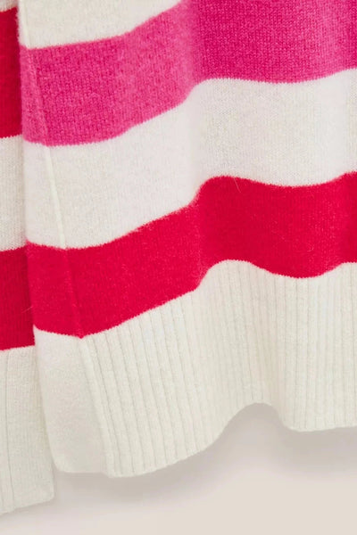 White Stuff Cora Crewneck Cashmere Jumper - Pink Multi-Womens-Ohh! By Gum - Shop Sustainable