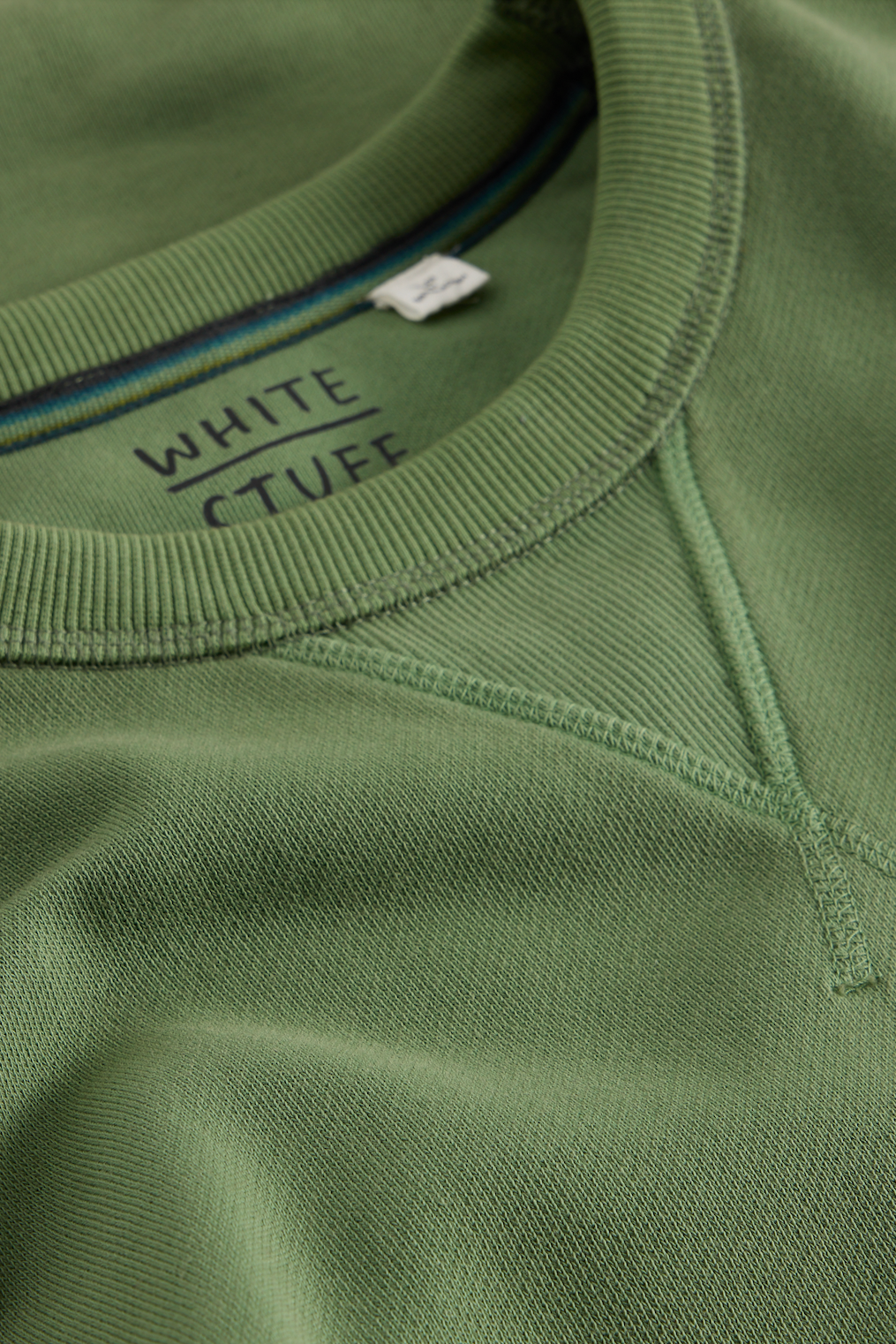 White Stuff Crew Neck Sweat in Mid Green-Mens-Ohh! By Gum - Shop Sustainable