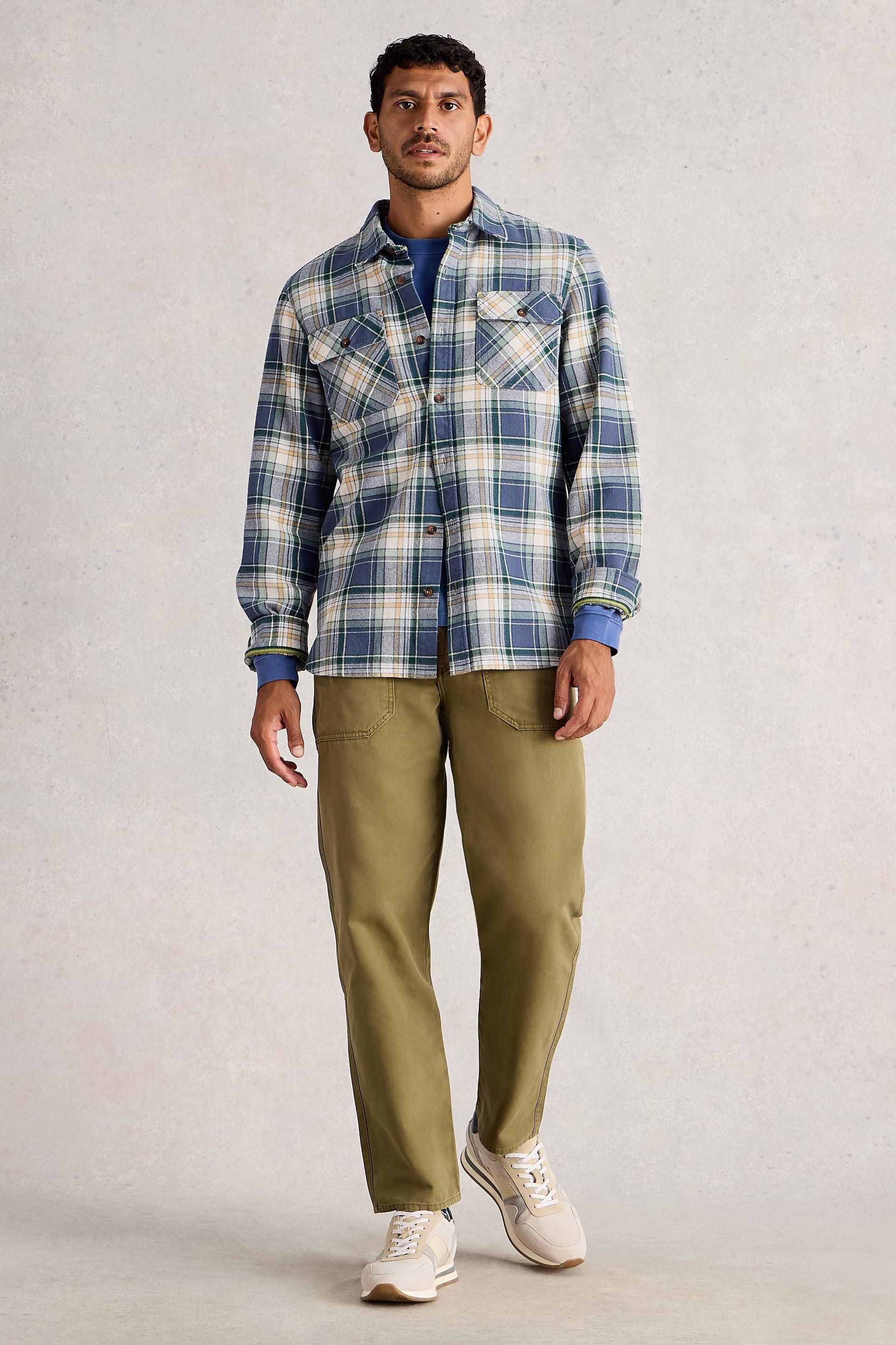 White Stuff Darwen Check Shirt in Blue Multi
