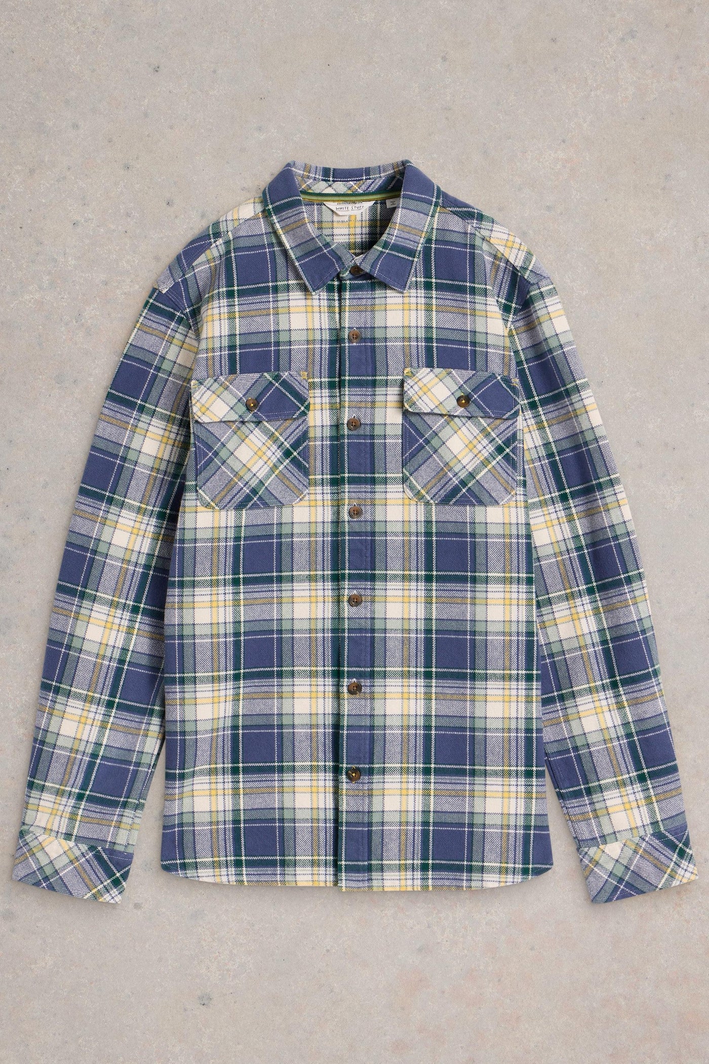 White Stuff Darwen Check Shirt in Blue Multi