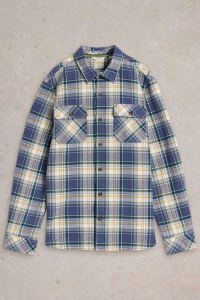 White Stuff Darwen Check Shirt in Blue Multi