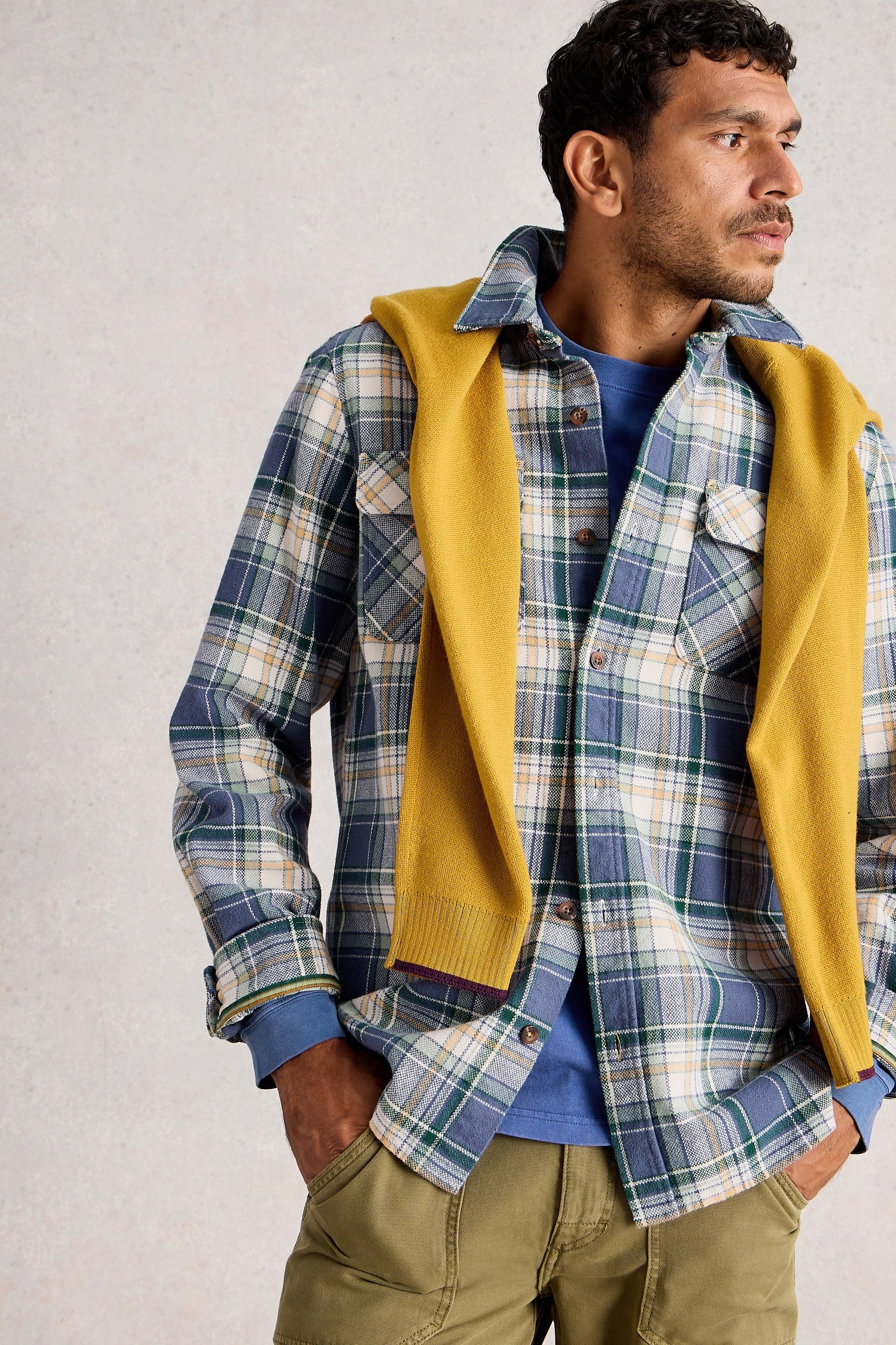 White Stuff Darwen Check Shirt in Blue Multi