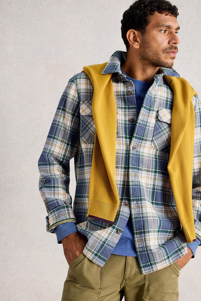 White Stuff Darwen Check Shirt in Blue Multi