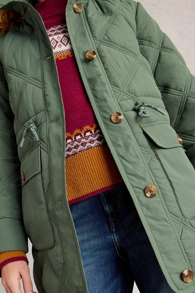 White Stuff Edie Quilted Coat
