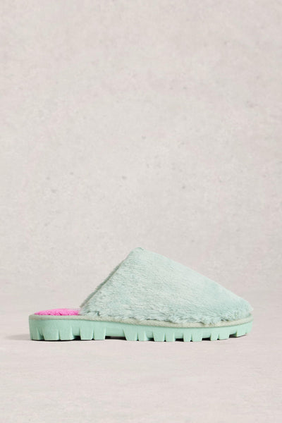 White Stuff Faux Fur Slipper Mule