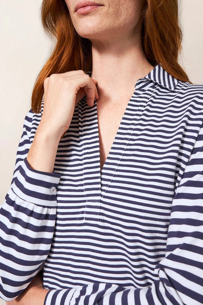 White Stuff Fran Shirt in Navy Stripes-Womens-Ohh! By Gum - Shop Sustainable