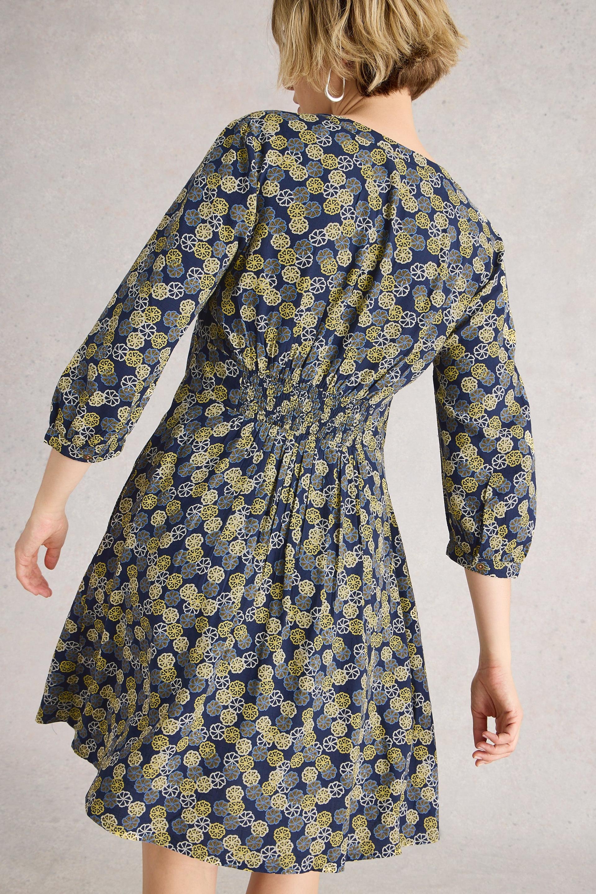 White Stuff Frances Navy Multi Dress