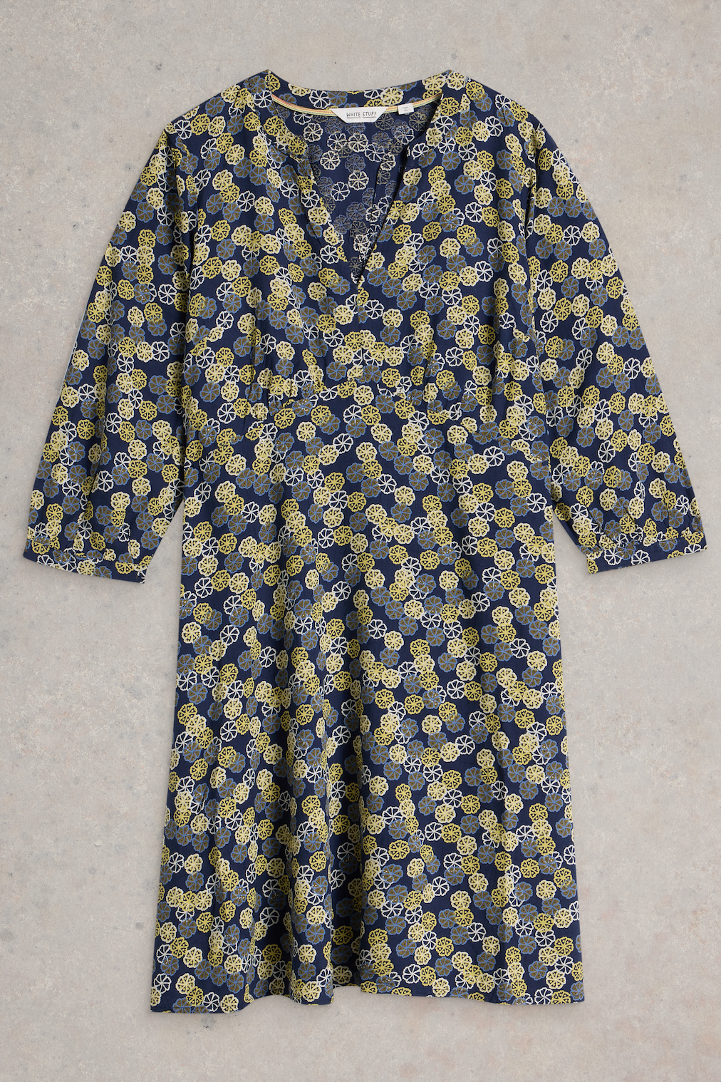 White Stuff Frances Navy Multi Dress