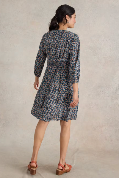 White Stuff Frances Navy Print Dress-Womens-Ohh! By Gum - Shop Sustainable