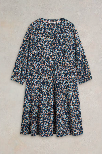 White Stuff Frances Navy Print Dress-Womens-Ohh! By Gum - Shop Sustainable