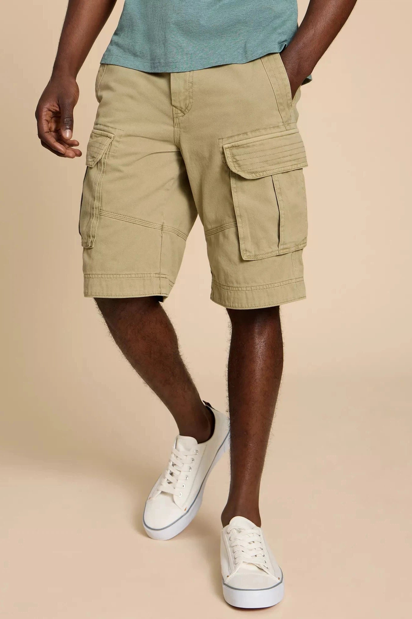 White Stuff Hallsall Organic Cargo Short - Light Nat-Mens-Ohh! By Gum - Shop Sustainable