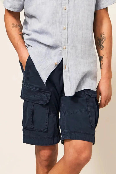 White Stuff Halsall Organic Cargo Shorts in Dark Navy-Mens-Ohh! By Gum - Shop Sustainable