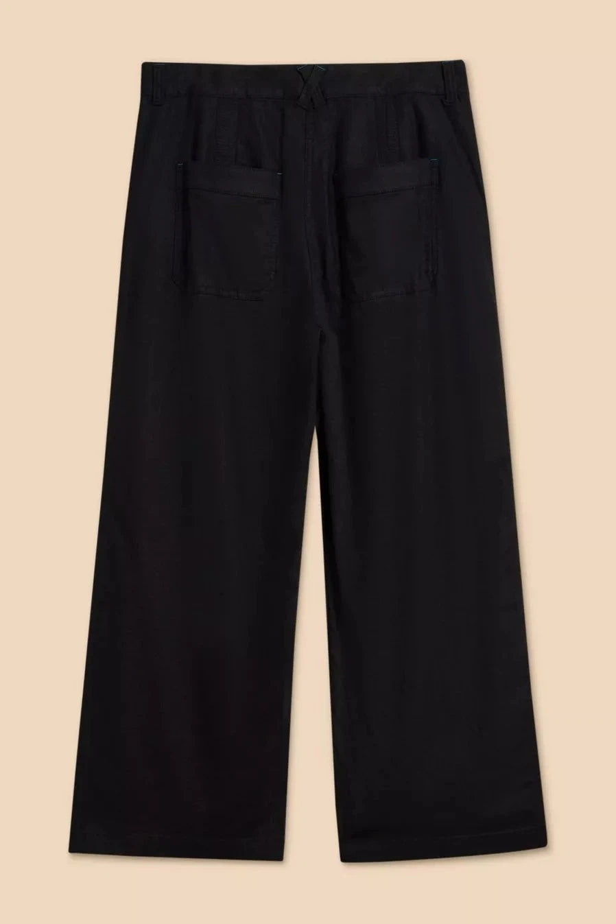 White Stuff Harper Linen Blend Trouser in Pure Black-Womens-Ohh! By Gum - Shop Sustainable