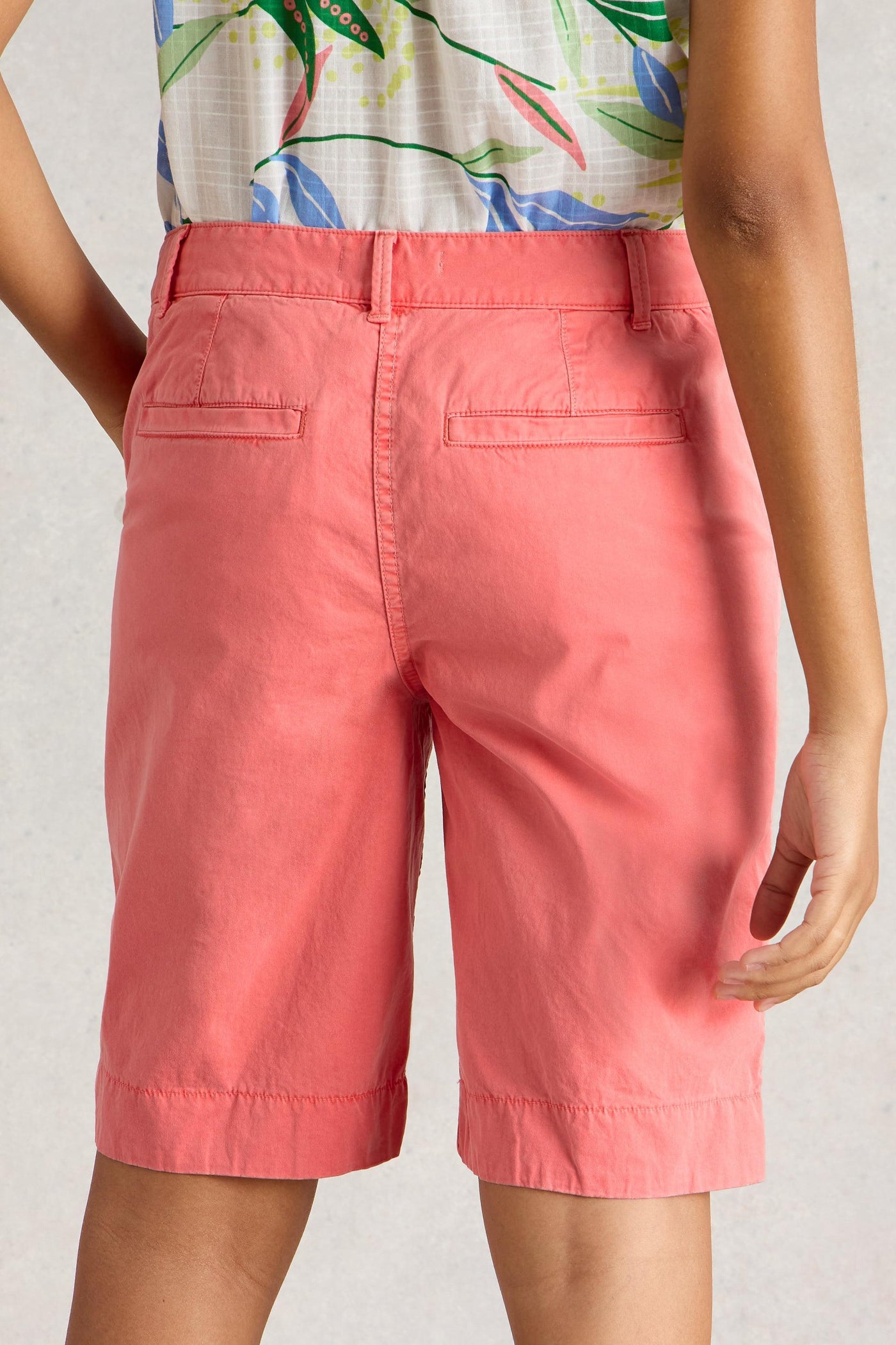 White Stuff Hayley Mid Pink Organic Chino Short-Womens-Ohh! By Gum - Shop Sustainable