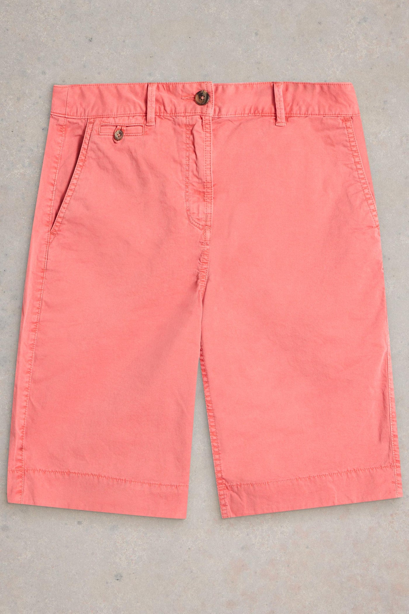 White Stuff Hayley Mid Pink Organic Chino Short-Womens-Ohh! By Gum - Shop Sustainable