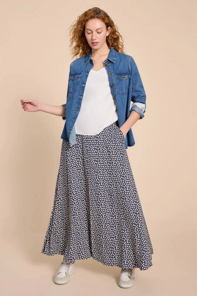 White Stuff Jada Eco Vero Maxi Skirt - Blue Print-Womens-Ohh! By Gum - Shop Sustainable