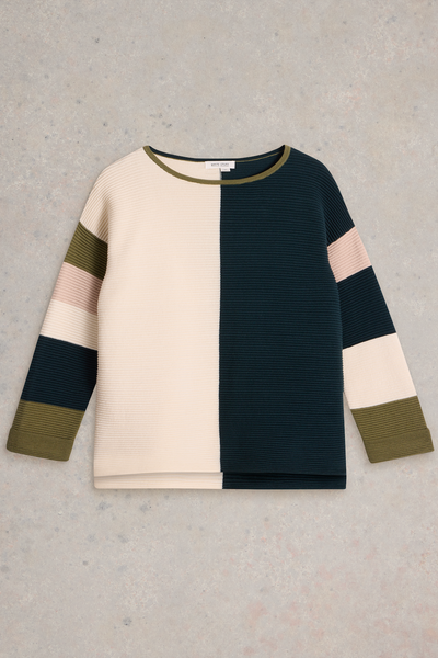 White Stuff Jana Colourblock Jumper in Nat Mlt-Womens-Ohh! By Gum - Shop Sustainable