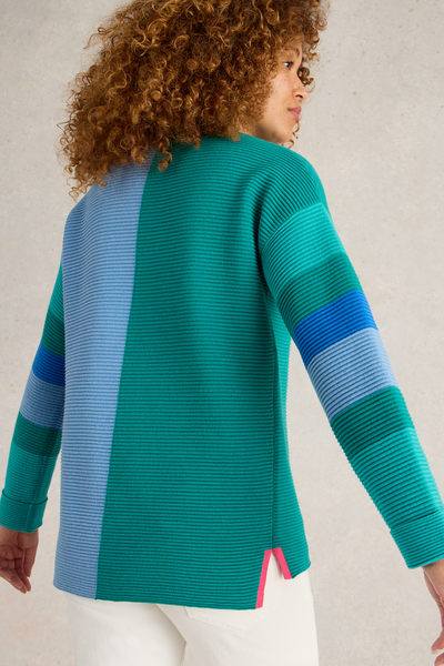 White Stuff Jana High Neck Jumper in Teal Mlt-Womens-Ohh! By Gum - Shop Sustainable