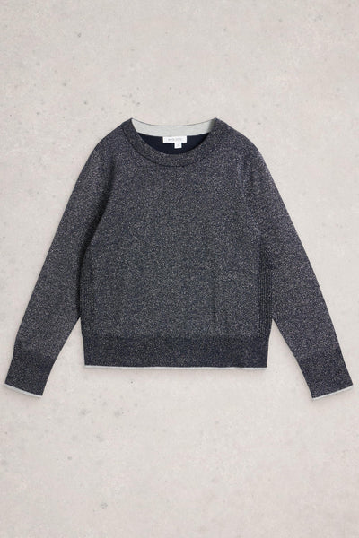 Gray organic cotton wool sweater on a light gray background