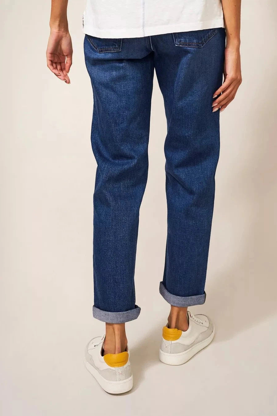 White Stuff Katy Relaxed Slim Jean in Mid Denim-Womens-Ohh! By Gum - Shop Sustainable