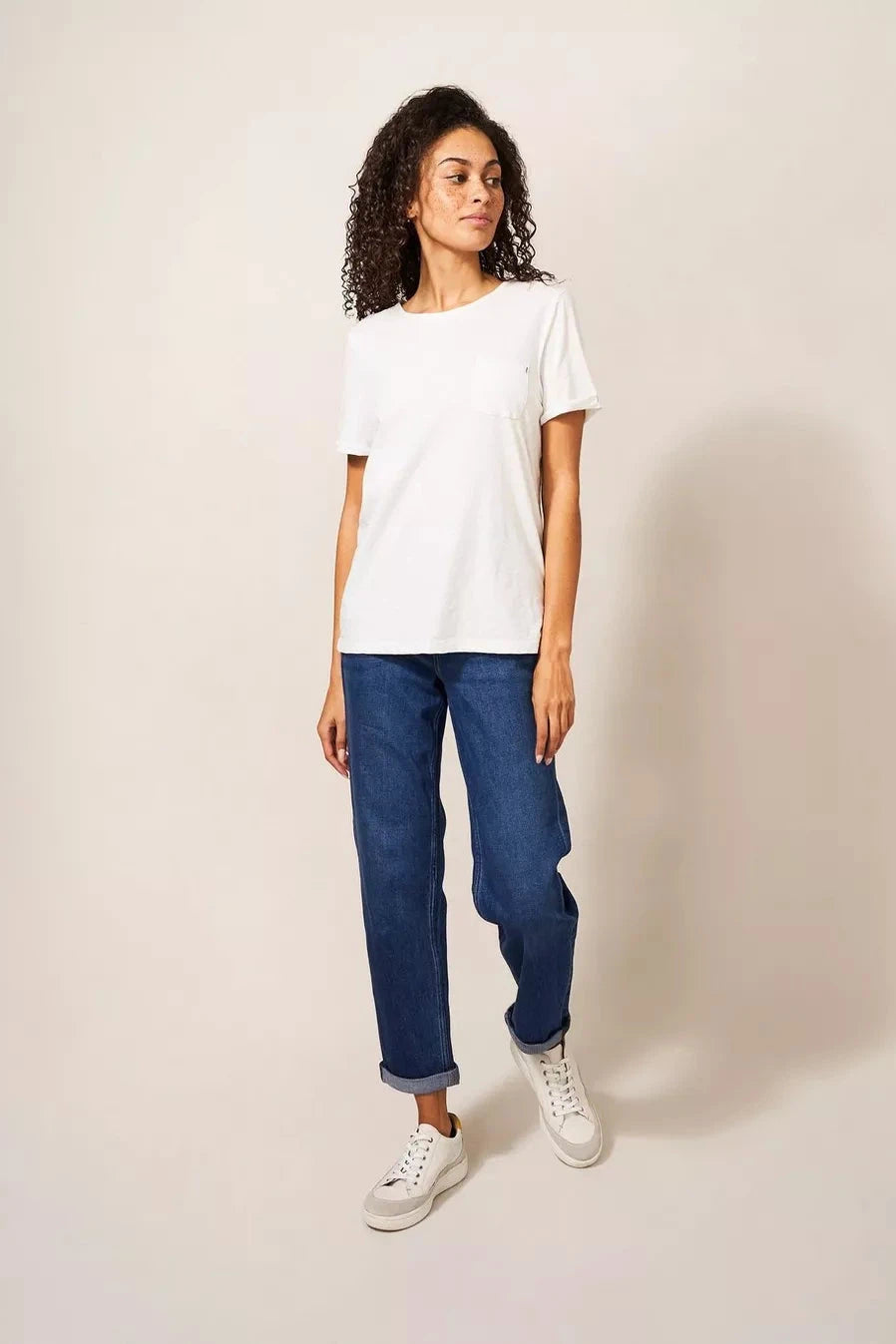 White Stuff Katy Relaxed Slim Jean in Mid Denim-Womens-Ohh! By Gum - Shop Sustainable