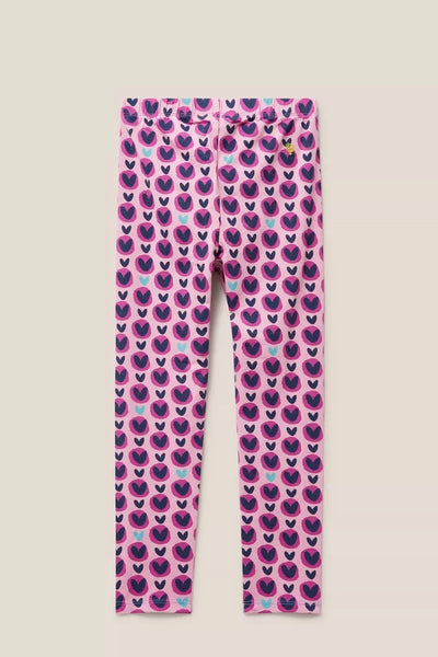 White Stuff Kids Heart Printed Leggings-Kids-Ohh! By Gum - Shop Sustainable