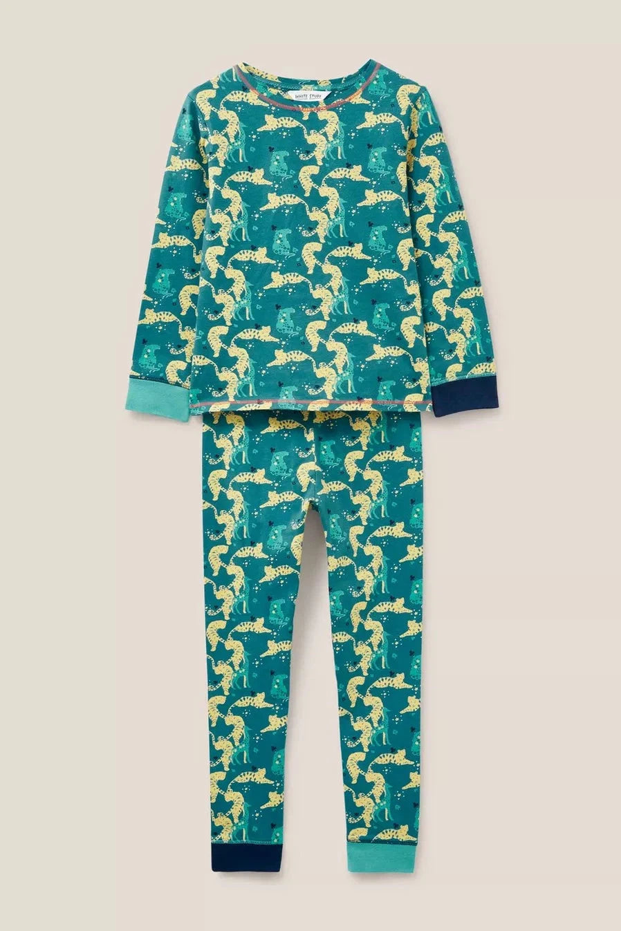 White Stuff Kids Tiger Printed PJ Set-Kids-Ohh! By Gum - Shop Sustainable
