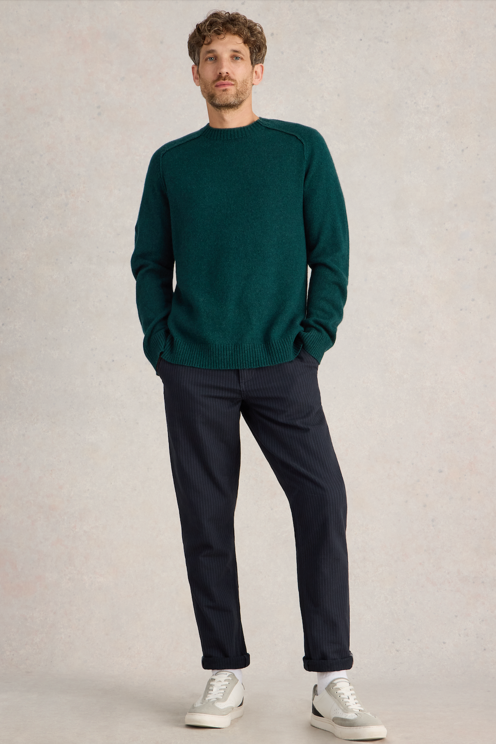 White Stuff Lambswool Crew Neck Jumper-Mens-Ohh! By Gum - Shop Sustainable