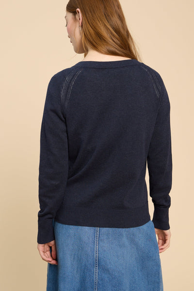 White Stuff Lulu Cardigan in Dark Navy-Womens-Ohh! By Gum - Shop Sustainable