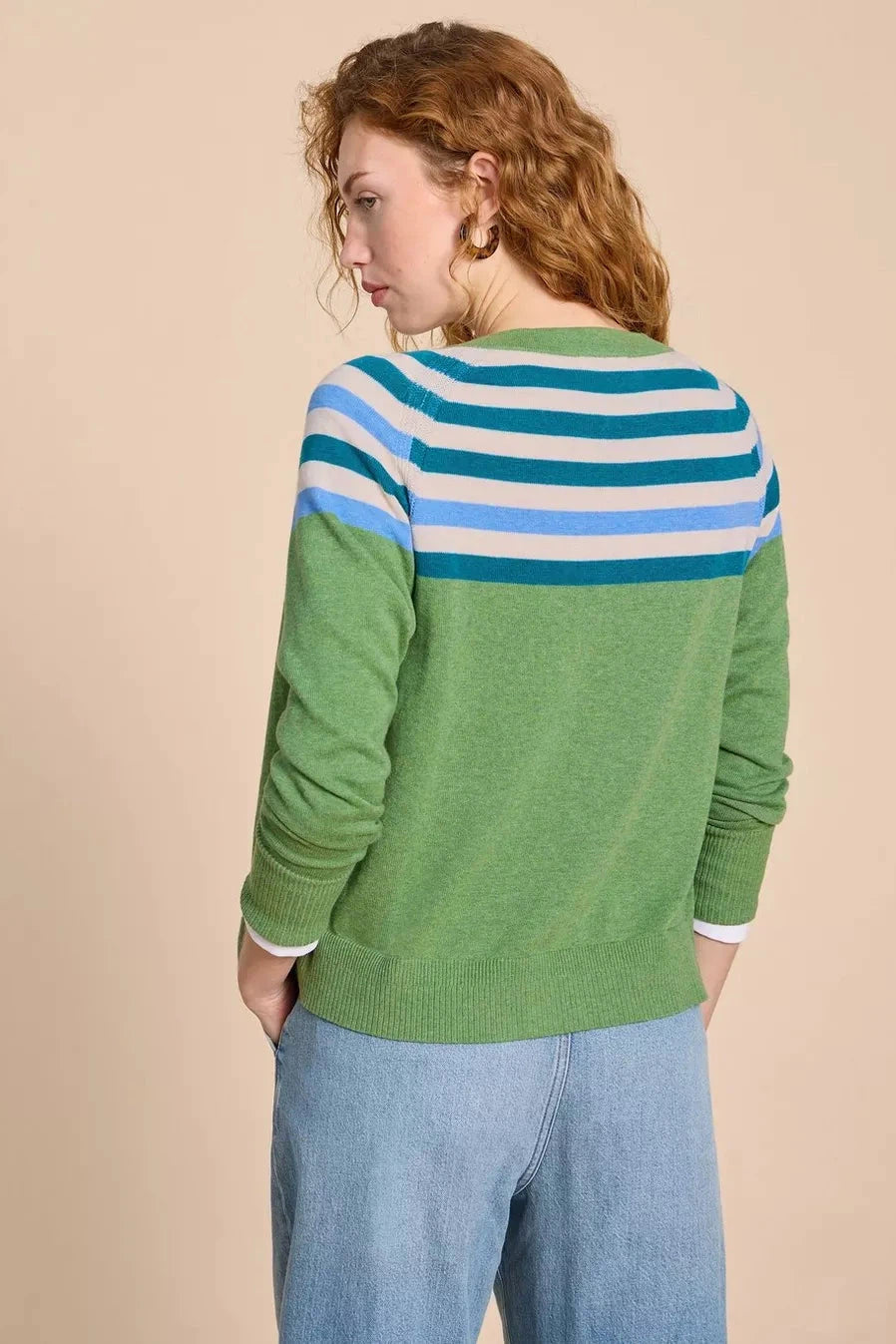 White Stuff Lulu Cardigan in Green Multi-Womens-Ohh! By Gum - Shop Sustainable