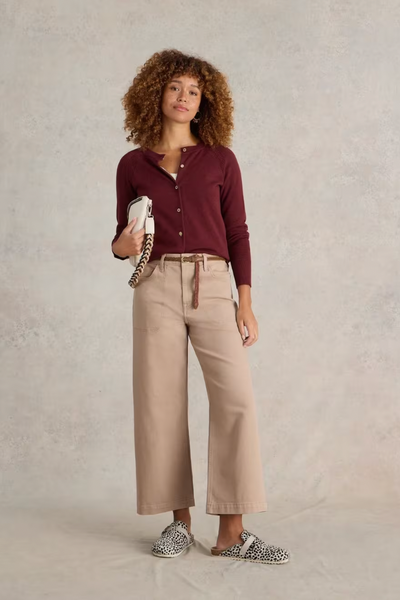 White Stuff Lulu Dark Plum Cardigan-Womens-Ohh! By Gum - Shop Sustainable