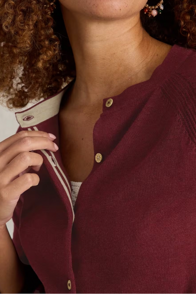 White Stuff Lulu Dark Plum Cardigan-Womens-Ohh! By Gum - Shop Sustainable