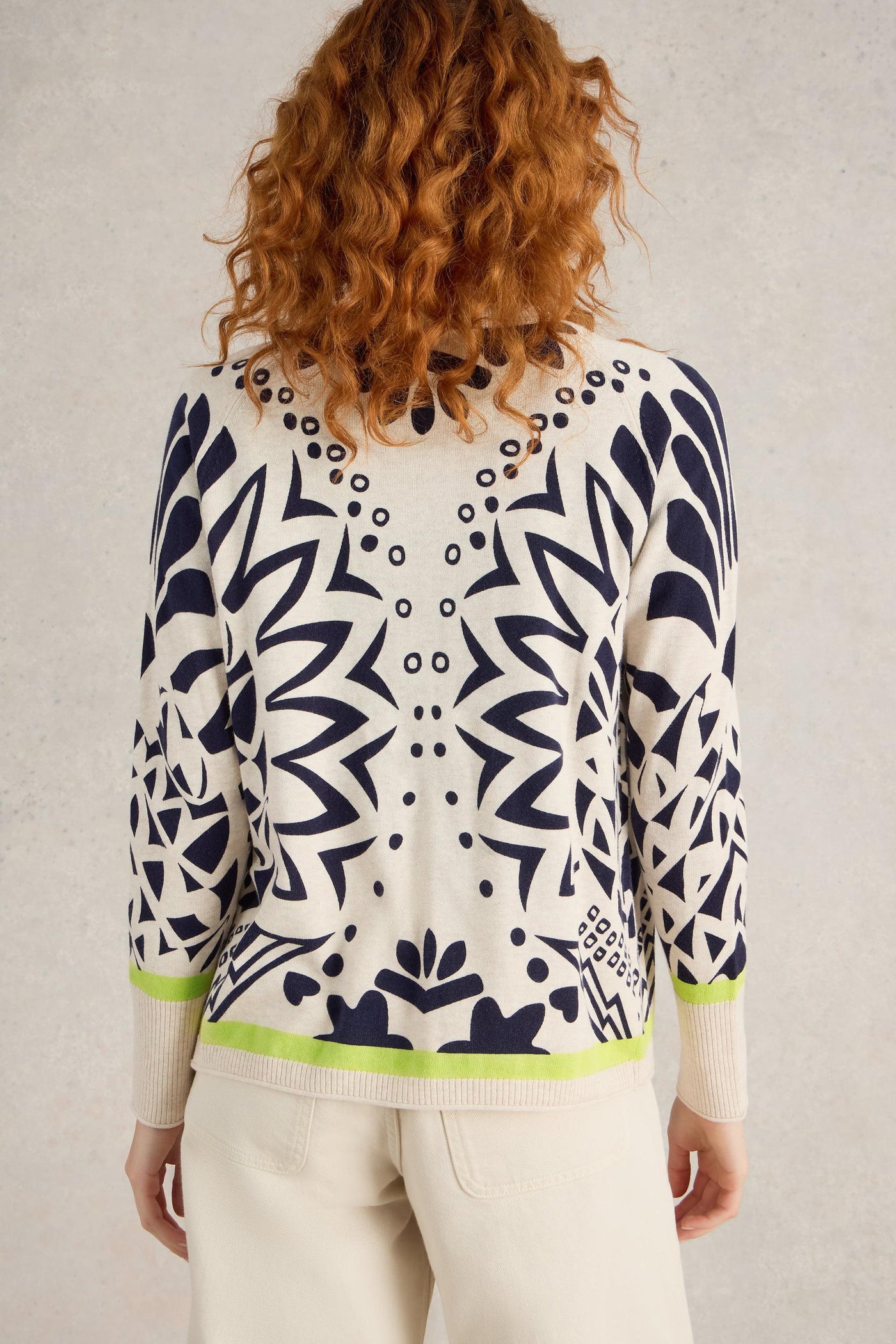 White Stuff Lulu Ivory Printed Cardigan-Womens-Ohh! By Gum - Shop Sustainable