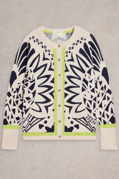 White Stuff Lulu Ivory Printed Cardigan-Womens-Ohh! By Gum - Shop Sustainable