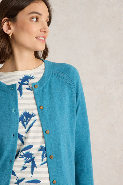 White Stuff Lulu Mid Blue Cardigan-Womens-Ohh! By Gum - Shop Sustainable