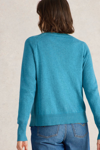 White Stuff Lulu Mid Blue Cardigan-Womens-Ohh! By Gum - Shop Sustainable